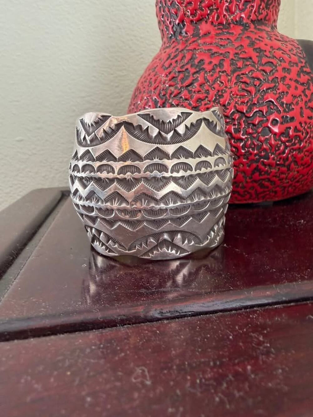 Marc Antia Apache Sterling Silver Wide Cuff Bracelet (CCC24)